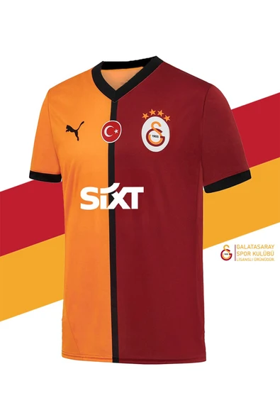 Galatasaray Orijinal Lisanslı 2024/2025 Parçalı İç Saha Taraftar Forma Atkı Hediyeli - 2