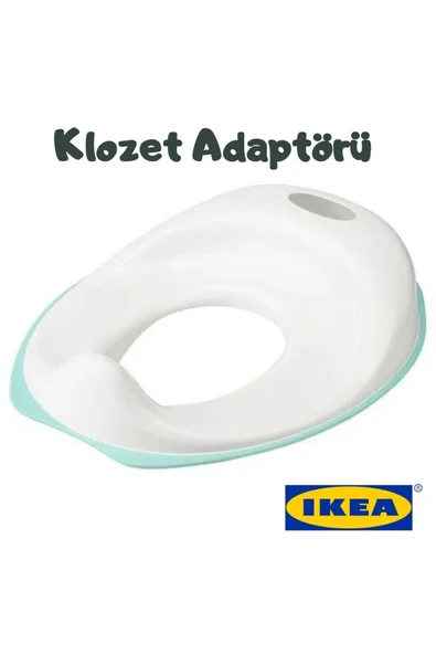 Çocuk Klozet Adaptörü, Portatif Klozet Adaptörü, Çocuk Klozet Aparatı, Kaydırmaz, Duvara Asılabilir Turkuaz-Beyaz