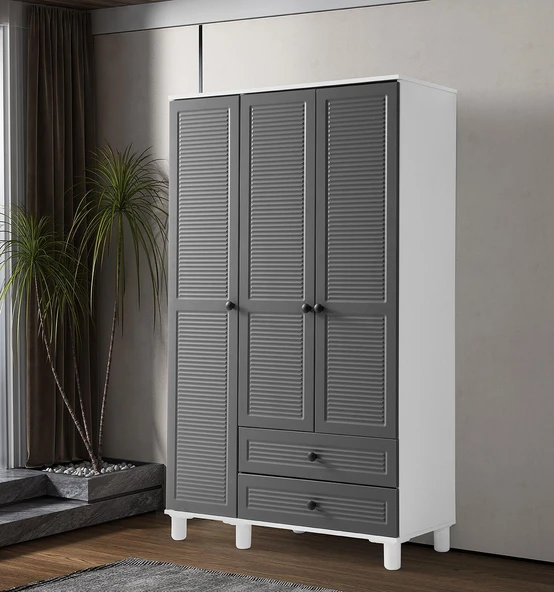 FİNİKE MDF 3 KAPILI DOLAP-ANTRASİT