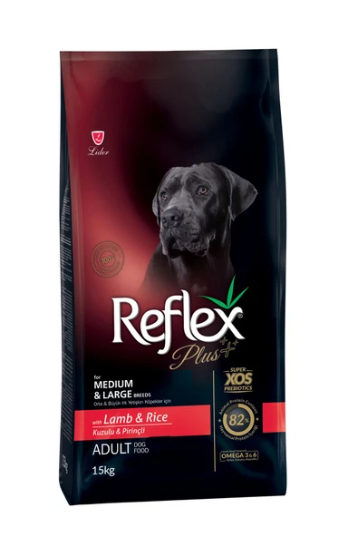 Reflex Plus Orta&büyük Irk Kuzu ve Pirinçli Köpek Maması 15 Kg
