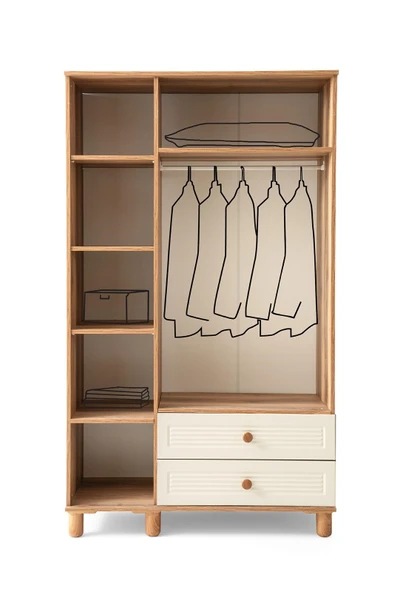 FİNİKE MDF 3 KAPILI DOLAP -EKRU - 2