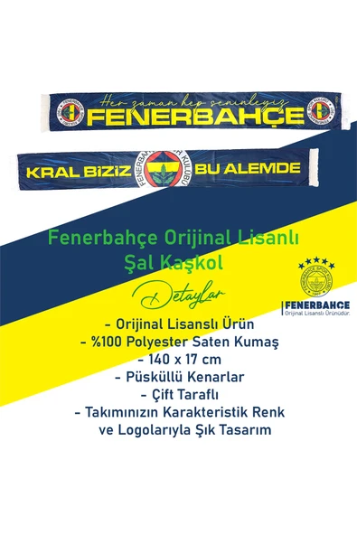 Fenerbahçe Orijinal Lisanslı Kapüşonlu Kolej Sweat Kadıköy Boğası Basklı + Şal Kaşkol Set - 4