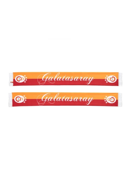 Galatasaray Orijinal Lisanslı Çift Yön Baskılı Şal Kaşkol Atkı Aslan Baskılı Ahşap Kutulu - 4