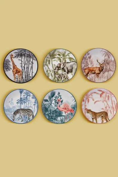 Karaca Jungle 6 Parça Pasta Takımı 19 cm - 9