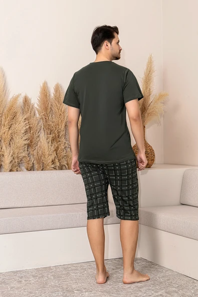 Nisanca Sportif %100 Pamuk Şortlu Erkek Pijama Takımı - 20