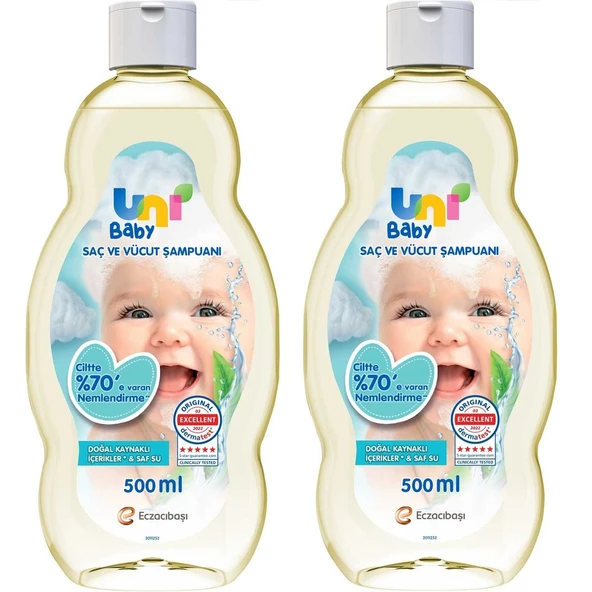 Uni Baby Saç ve Vücut Şampuanı 500 Ml x 2 Adet