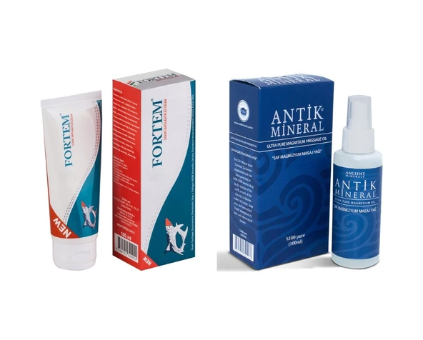 Ağrı Kesici Krem Fortem + Antik Mineral Magnezyum Yağı 100 ml