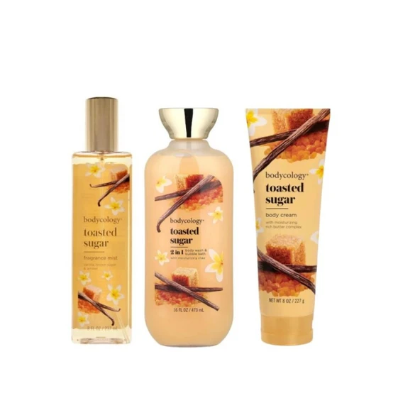 Bodycology Toasted Sugar Kadın Vücut Spreyi + Duş Jeli + Vücut Kremi Seti