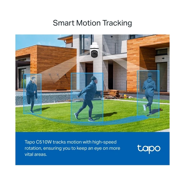 TP-LINK Tapo C510W, 2K Dış Mekan Wi-Fi Güvenlik Kamerası, Hareket Tespit/Takibi , 360°, IP65 Su Geçirmez, Renkli Gece Görüşü, Çift Yönlü Ses, Bulut/Yerel Depolama, Sesli ve Işıklı Alarm - 6