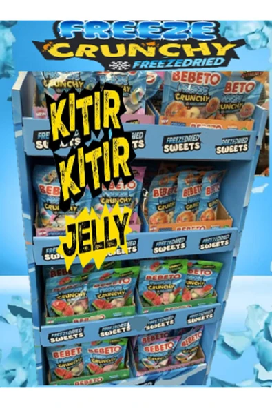 BEBETO Freeze Watermelon 35g X 42 Freeze Peach Rings 35g X 42 - 2