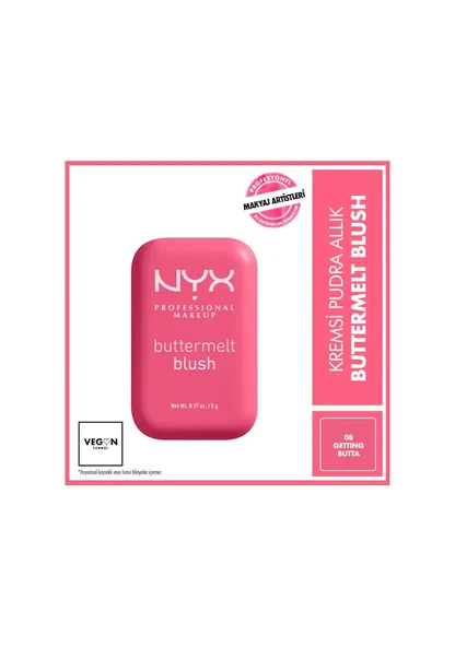 Nyx Buttermelt Blush Kremsi Pudra Allık - 08 Getting Butta 08