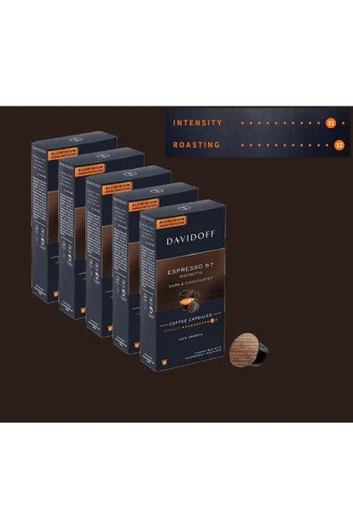 5x10 Kapsül Kahve Espresso 57 Rıstretto Dark&chocolatey (NESPRESSO UYUMLU)