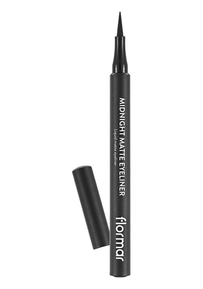 Flormar Midnight Matte Keçe Uçlu Mat Likit Göz Kalemi 001 Black - 2
