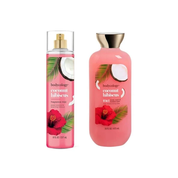 Bodycology Coconut Hibiscus Kadın Vücut Spreyi + Duş Jeli