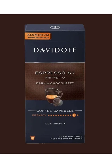 Davidoff 5x10 Kapsül Kahve Espresso 57 Rıstretto Dark&chocolatey (NESPRESSO UYUMLU) - 2