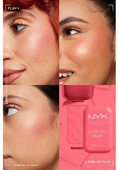 Nyx Professional Makeup Buttermelt Blush Kremsi Pembe Pudra Allık 04 U Know Butta - Resim 2