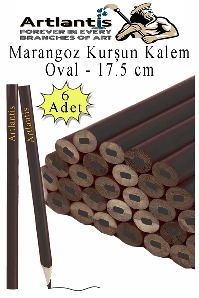 Marangoz Kalem Siyah Oval 6 Adet 1 Paket Kalın Oval Marangoz İnşaat Kalemi Aşap Beton İşaretleme Kalemi Kalın Kalem