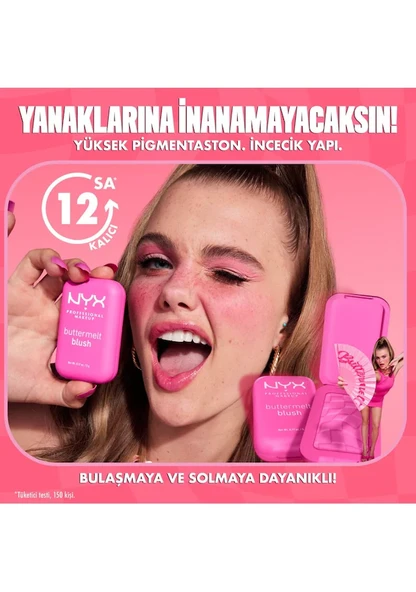 Nyx Buttermelt Blush Kremsi Pudra Allık - 08 Getting Butta 08 - 4