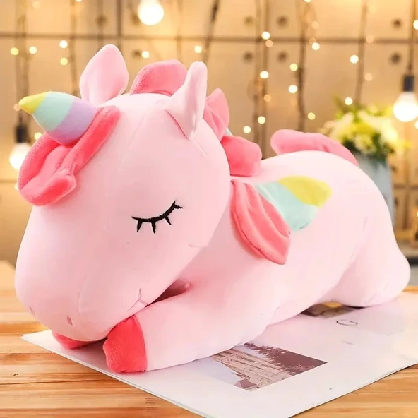 UNİCORN 25 CM PEMBE UNİCORN TEK BOYNUZLU AT PELUŞ SQUİSHMALLOWS DOĞUM GÜNÜ HEDİYELİK OYUNCAK