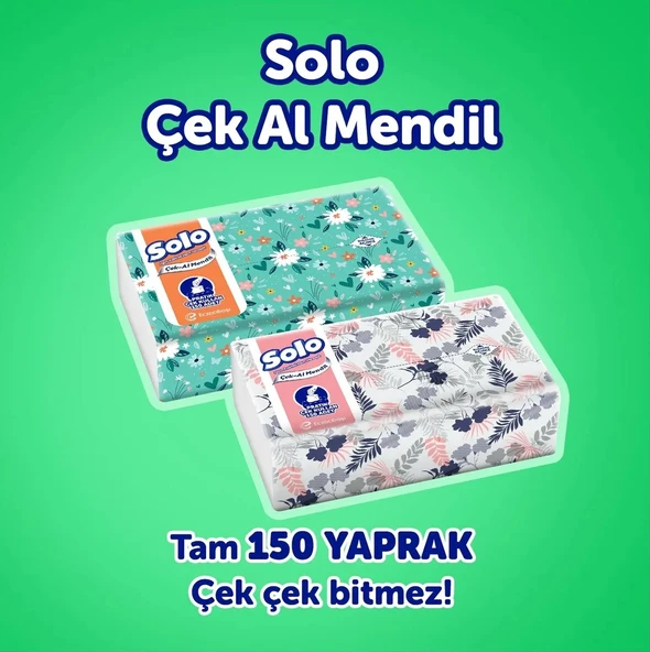 Solo Çek Al Mendil Desenli 150 Li x 12 Paket - 4