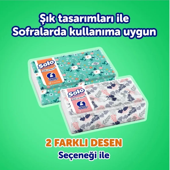 Solo Çek Al Mendil Desenli 150 Li x 2 Paket - 6
