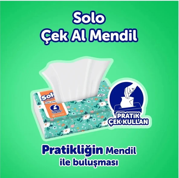 Solo Çek Al Mendil Desenli 150 Li x 12 Paket - 5