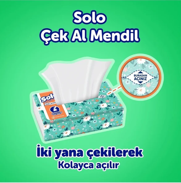 Solo Çek Al Mendil Desenli 150 Li x 12 Paket - 7
