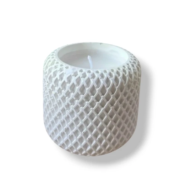 Dikdörtgen Desenli Doğal Soya Mum ürün görseli 1