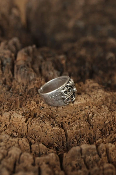 Motifli Ayarlanabilir Erkek Yüzük - 2