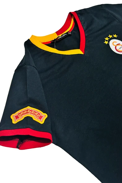 Galatasaray Orijinal Lisanslı Siyah Basic Çocuk T-shirt - 5