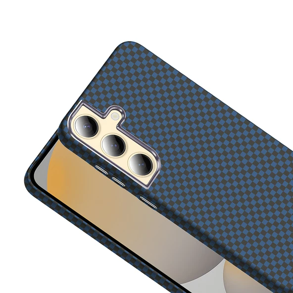 Galaxy S24 Plus Kılıf M-safe Şarj Özellikli Karbon Fiber Görünümlü Zore Gros Kapak - 3