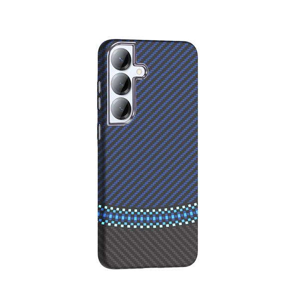 Galaxy S25 Kılıf M-safe Şarj Özellikli Karbon Fiber Görünümlü Zore Gros Kapak - 2