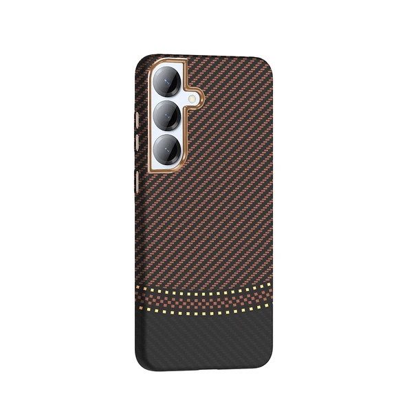 Galaxy S25 Plus Kılıf M-safe Şarj Özellikli Karbon Fiber Görünümlü Zore Gros Kapak - 6