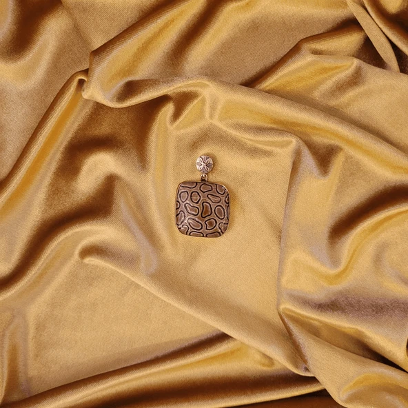 Çağlayan Şelale  Bronz Çini Taşlı Çelik Zincir Kolye - Resim 4