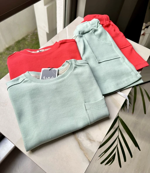 Duru Şortlu Takım - Mint Yeşili - 3