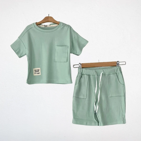 Duru Şortlu Takım - Mint Yeşili - 2