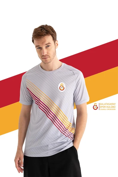 Galatasaray Orijinal Lisanslı Match Day Gri T-Shirt + Şal Kaşkol Set Hediyelik Ahşap Kutulu - 2