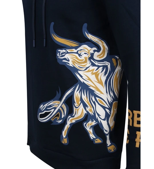 Fenerbahçe Orijinal Lisanslı Kapüşonlu Kolej Sweat + Bileklik ve Şal Kaşkol Set - 5