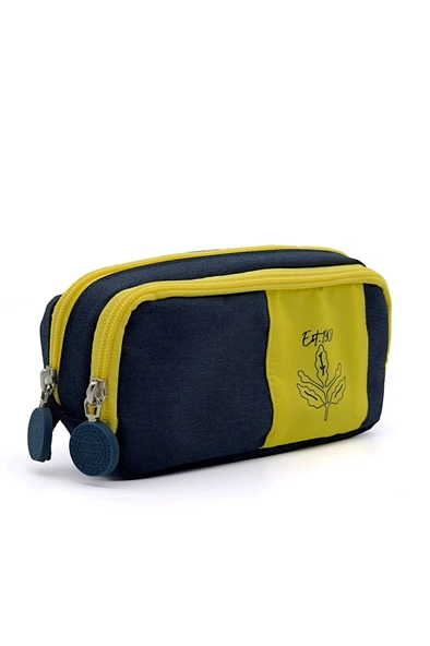 Fenerbahçe Orijinal Kalemlik Sarı Lacivert Çift Gözlü Kalem Kutusu - 11