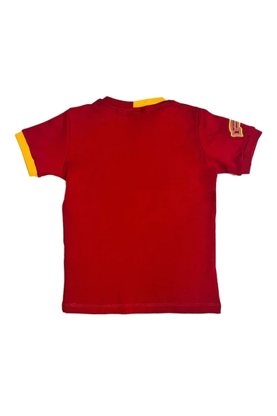 Galatasaray Orijinal Lisanslı Kırmızı Basic Çocuk T-shirt Gs Aslan Baskılı Hediyelik Ahşap Kutulu - 8