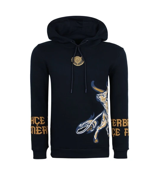 Fenerbahçe Orijinal Lisanslı Kapüşonlu Kolej Sweat + Bileklik ve Şal Kaşkol Set - 9