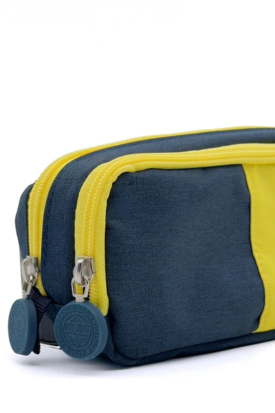 Fenerbahçe Orijinal Kalemlik Sarı Lacivert Çift Gözlü Kalem Kutusu - 7