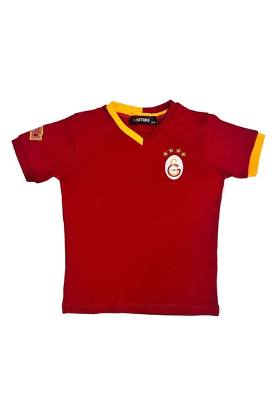 Galatasaray Orijinal Lisanslı Kırmızı Basic Çocuk T-shirt Gs Aslan Baskılı Hediyelik Ahşap Kutulu - 7