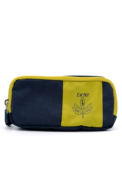 Fenerbahçe Orijinal Kalemlik Sarı Lacivert Çift Gözlü Kalem Kutusu - 2