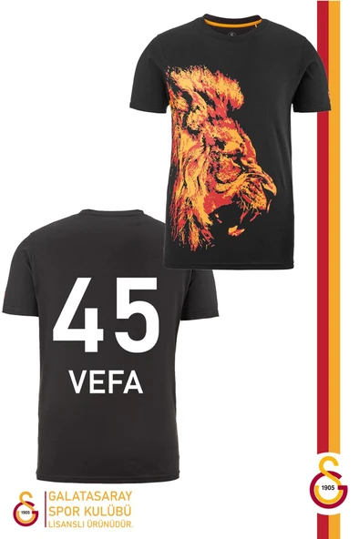 Galatasaray Orijinal Lisanslı Aslan Baskılı Kişiye Özel T-Shirt Hediyelik Ahşap Kutulu - 2