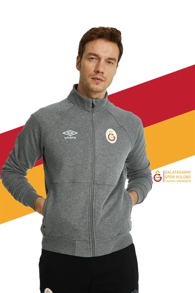 Galatasaray Orijinal Lisanslı Dik Yaka Fermuarlı Gri Sweat Gs Aslan Baskılı Hediyelik Ahşap Kutulu - 2