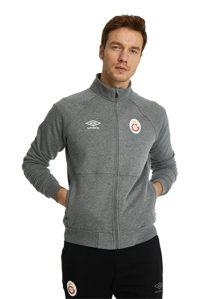 Galatasaray Orijinal Lisanslı Dik Yaka Fermuarlı Gri Sweat Gs Aslan Baskılı Hediyelik Ahşap Kutulu - 3