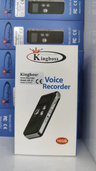 Kingboss HS-27 Dijital Ses Kayıt Cihazı Mp3 Player LCD Ekran 16gb - 4