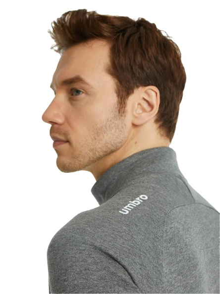 Galatasaray Orijinal Lisanslı Dik Yaka Fermuarlı Gri Sweat - Resim 3