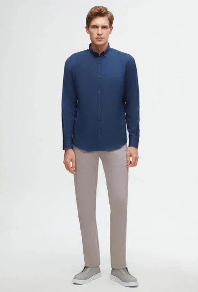 Big Rodoc Slim Fit Likralı Erkek Chino Pantolon - 3